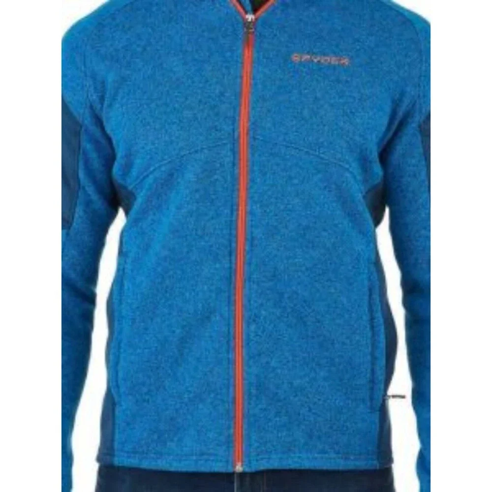 Spyder Empire Blue Fleece Full-Zip Jacket, Men's Size S